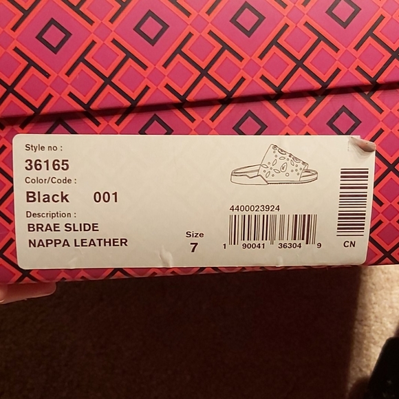 Tory Burch black Nappa leather Brae slide size 7 - Picture 7 of 7